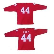 Movie Forrest Gump #44 Jerseys Long Sleeve Embroidered Custom Names