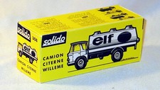 SOLIDO 308 CAMION CITERNE WILLEME   BOITE COPIE REPRO VIDE