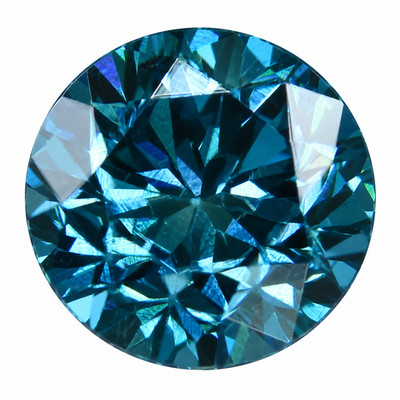 0.19 Carat Vivid Blue VS2 Round Brilliant Natural Enhanced MINED Diamond 3.72mm