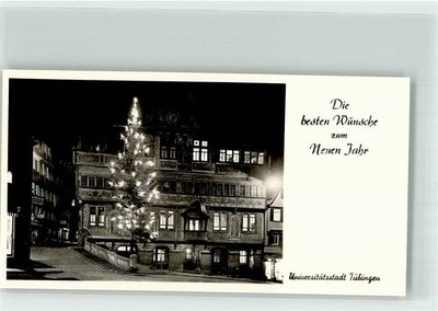 39586954 - 7400 Tuebingen Lighted Christmas Tree in Front of Town Hall