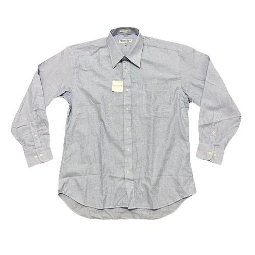 Camicia elegante uomo vintage anni 90 GIVENCHY MONSIEUR blu fondo di magazzino nuova con etichetta 16 5 3 35