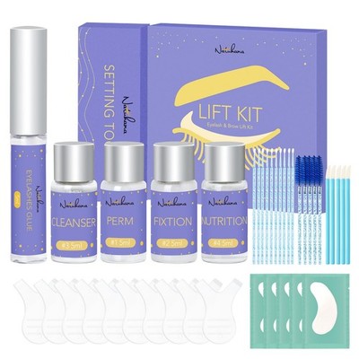 NATUHANA Lash Lift Kit and Eyebrow Lamination Medium, Eyelash & Brow
