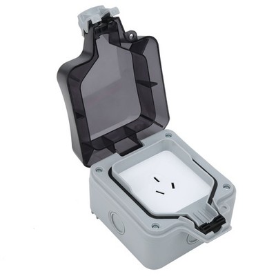 3 Löcher Power Socket Wasserdichte Außenwandsteckdose Für Parkplatz Baustel BA