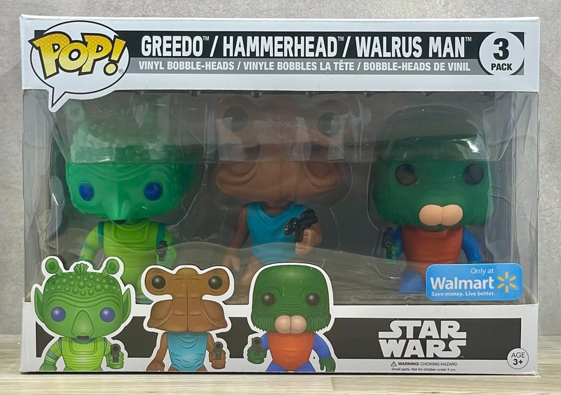 Funko POP! - Star Wars - Greedo, Hammerhead & Walrus Man 3-Pack - NRFB