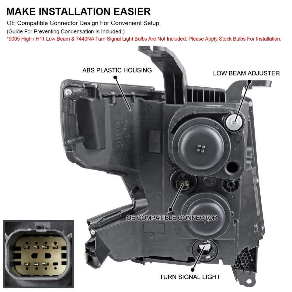 Fits 2015-2020 Chevy Tahoe Suburban LED DRL Projector Headlights Left+Right Foto 4 de 4