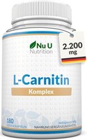 L-Carnitin 2200Mg Komplex – 180 Vegane Kapseln, Energie & Fettstoffwechsel
