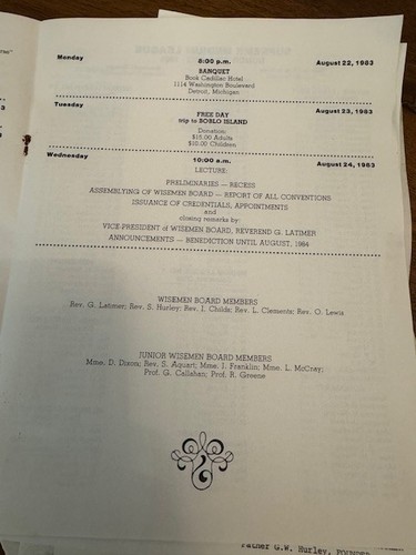 UHSC 1983–84 Spiritual Church Programs Lot - Mediums, Mothers, Conventions H03 - Picture 13 of 24