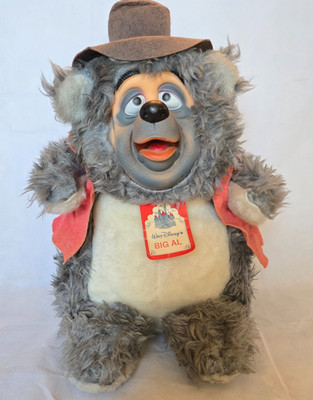 Vintage Disney Big Al Country Bear Jamboree Rubber Face Plush 15'' w/ Tag 1970s