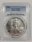 1992 Silver American Eagle Coin PCGS MS 69