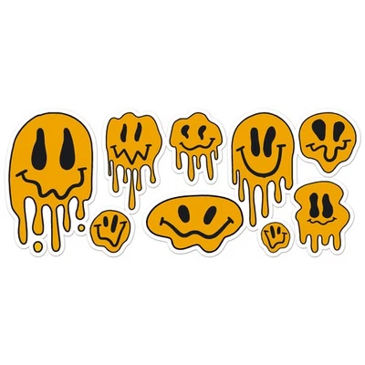 SOUTHERN STICKERZ Smiley Ghost Faces - Vinyl Decal Sticker - Car Window Laptop - ebn7698