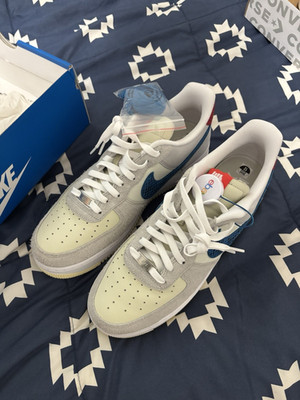 Nike Air Force 1 UNDEFEATED Dunk vs AF-1 Colorblock Sneakers White Gray Blue