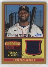 2025 Topps Heritage Clubhouse Collection Relic Gold /99 Yordan Alvarez 8mm