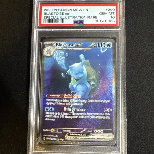 Blastoise ex 200/165 Sv: Scarlet & Violet 151 Holo PSA 10 GEM MT