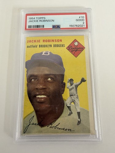 1954 Topps - Jackie Robinson #10 PSA 2