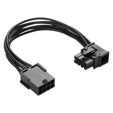 8Pin Extension Cord PCIE Female Right Angle Male Power Adapter 15CM/5.9Inch