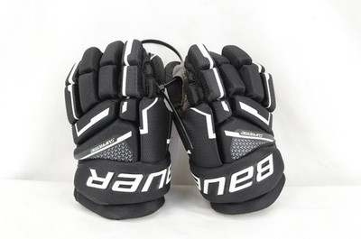 Bauer Supreme Mach Hockey Gloves Black/White Youth Size 9  (0821-3490)