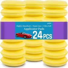 psler Foam Car Wax Applicator Pad Pads 10CM-24PCS, Yellow 