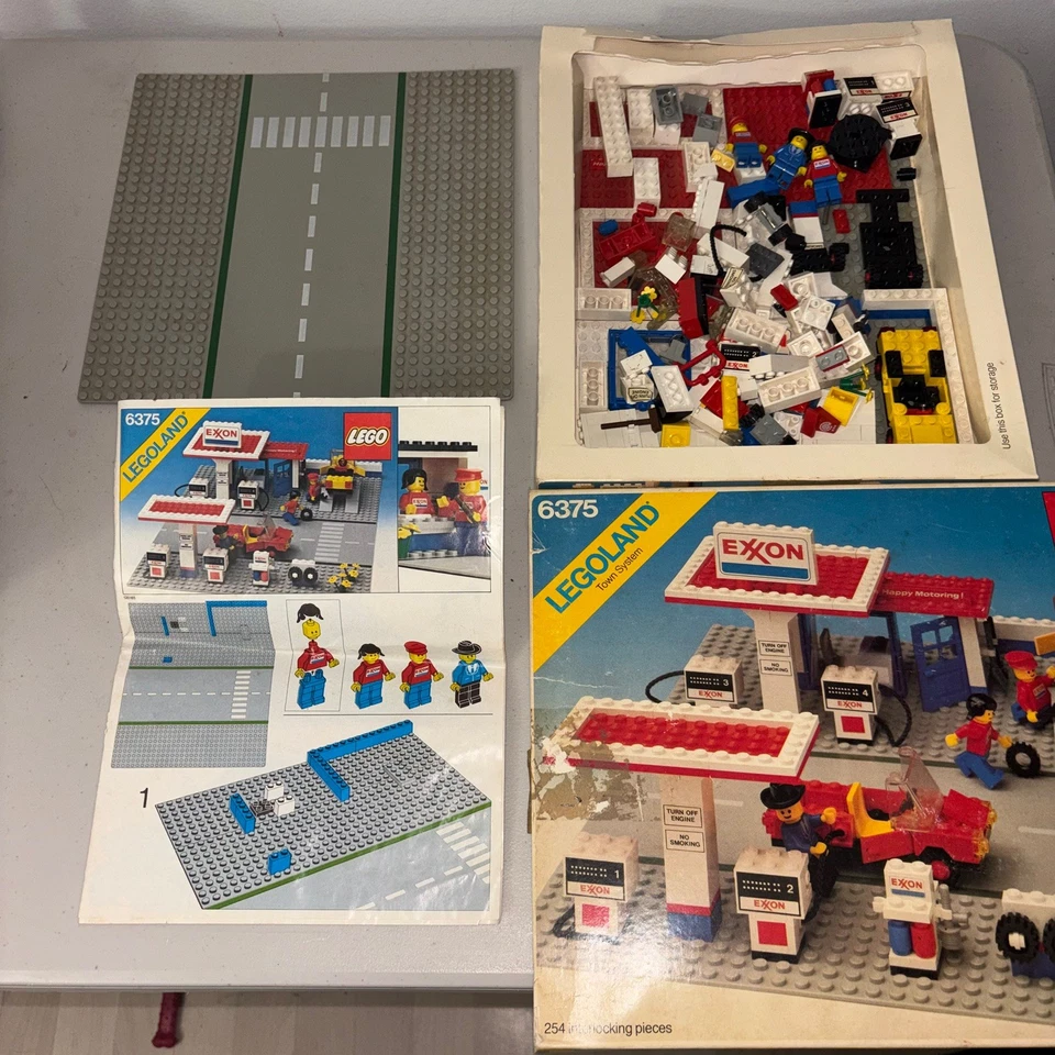 Lego Legoland System 6375 Classic Town Exxon Gasolinera 1980 Juguete de Colección con Caja  Foto 2 de 4