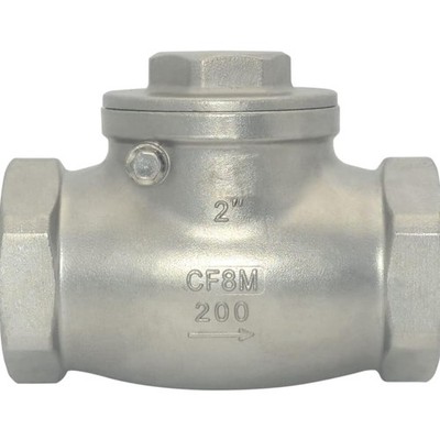 2'' Stainless Steel SS316 Swing Check Valve,NPT Female x Female Thread,WOG 200...