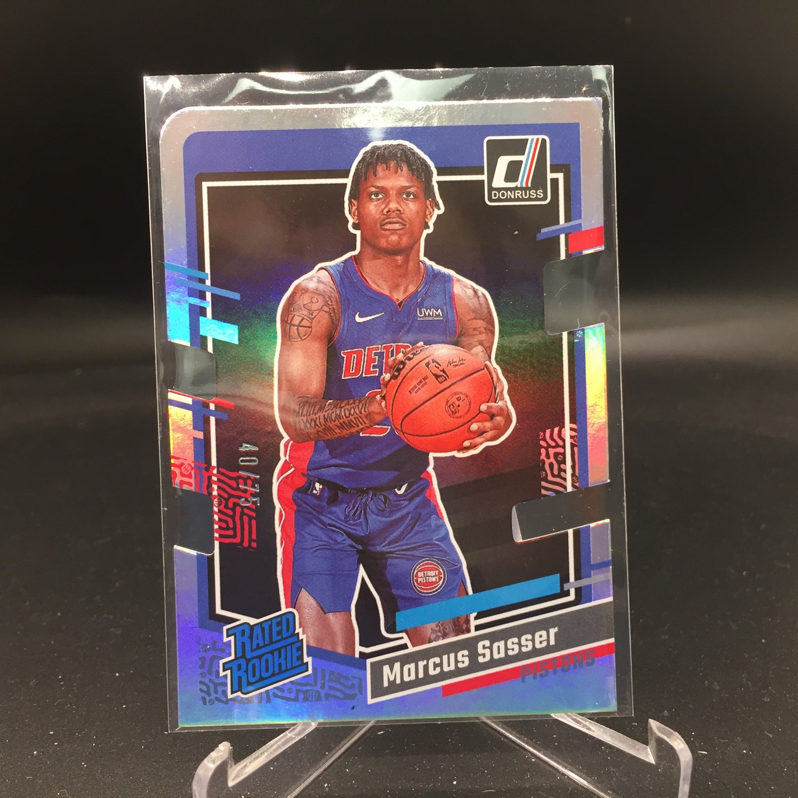 Marcus Sasser 2023-24 Donruss Silver Die Cut Press Proof 222 #/75 Pistons Rookie
