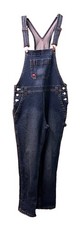 Dickies Denim Bib Overalls Dark Blue Unisex Construction Workwear Many Pockets