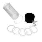 1oz Gold Eagle Coin Holders, Black Capsule Tube & 20 AirTite 32mm White Rings