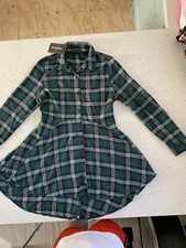 Pretty Little Thing Shirt Dress Green Size 10 Brand New With Tags