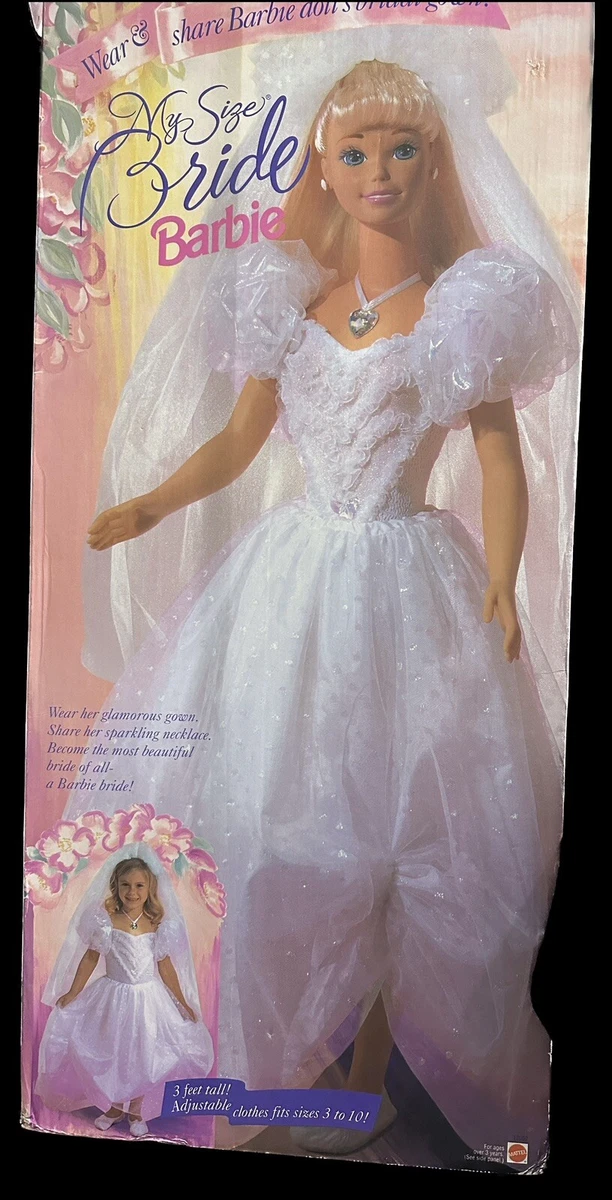 Rare VINTAGE My Size Bride Barbie 1994