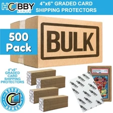Hobby Armor Graded Card Shipping Protectors 4" x 6" Trading Card Mailer 500 Pack