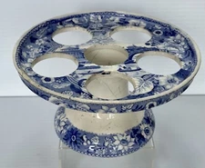 Staffordshire Transferware Ponte Rotto Egg Cup Stand 19th C.
