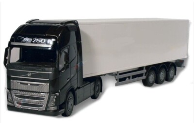 EMEK - VOLVO FH16 GL 750 XL 4x2 nero con rimorchio a 3 assi