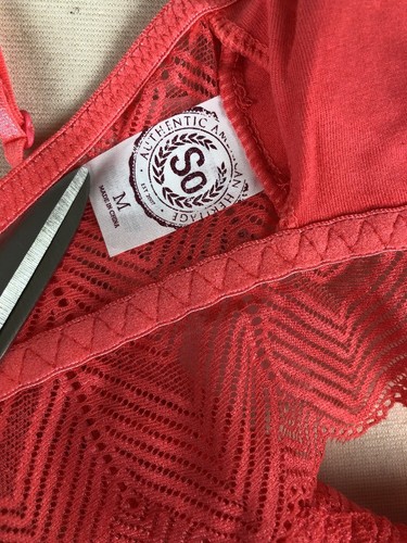 Sz M Juniors SO Authentic American Heritage Dubarry Coral Lace Bralette NWT $24 - Picture 8 of 9