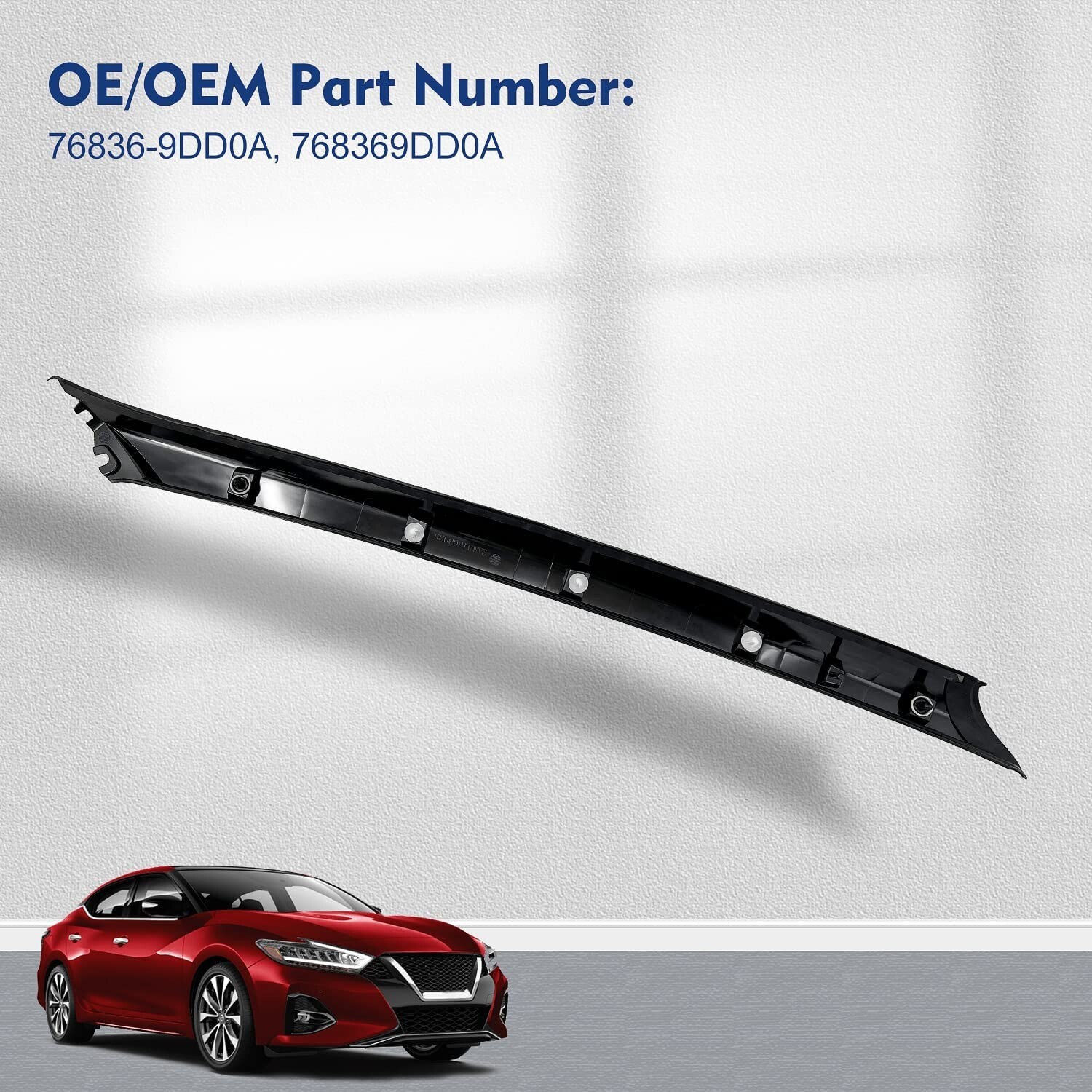 Right (Passenger Side) Front Pillar Finisher Molding For Nissan Maxima