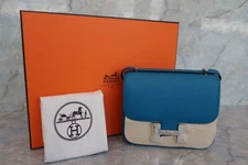 HERMES Constance 3 Mini Epsom Shoulder Bag Bleu Izmir Square R (2014)