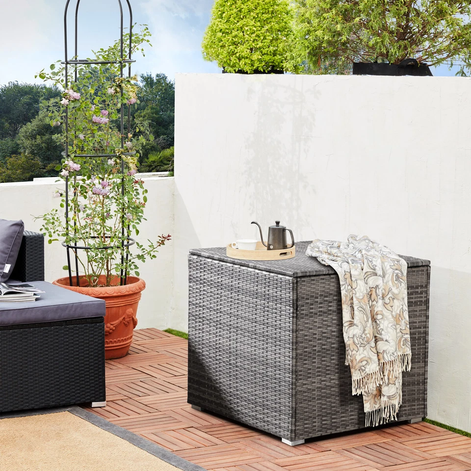 CASARIA® Polyrattan Auflagenbox Kissen Garten Box Truhe Lounge Wasserdicht 318 L - Bild 2 von 4