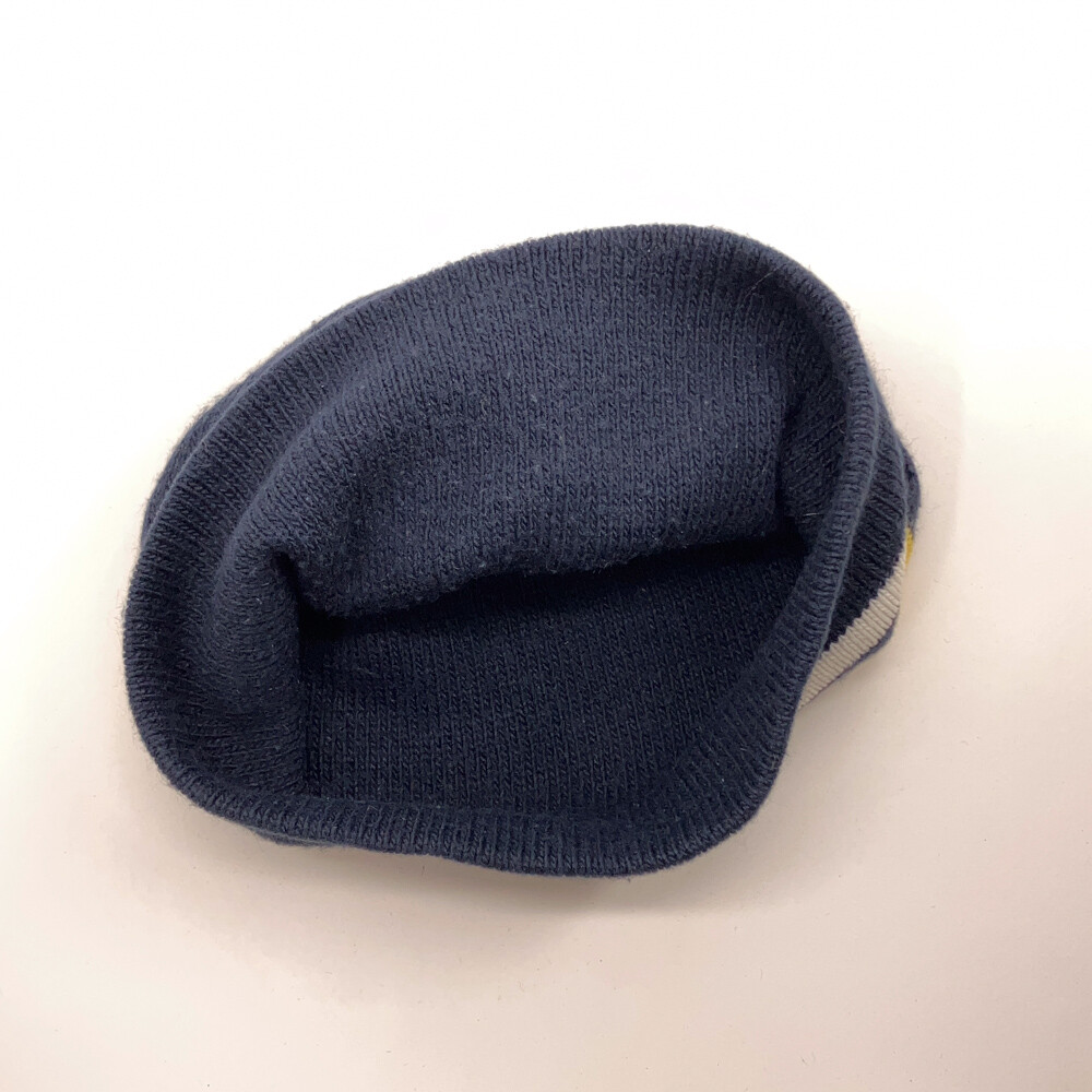 Equal sign blue yellow winter striped hat View 3