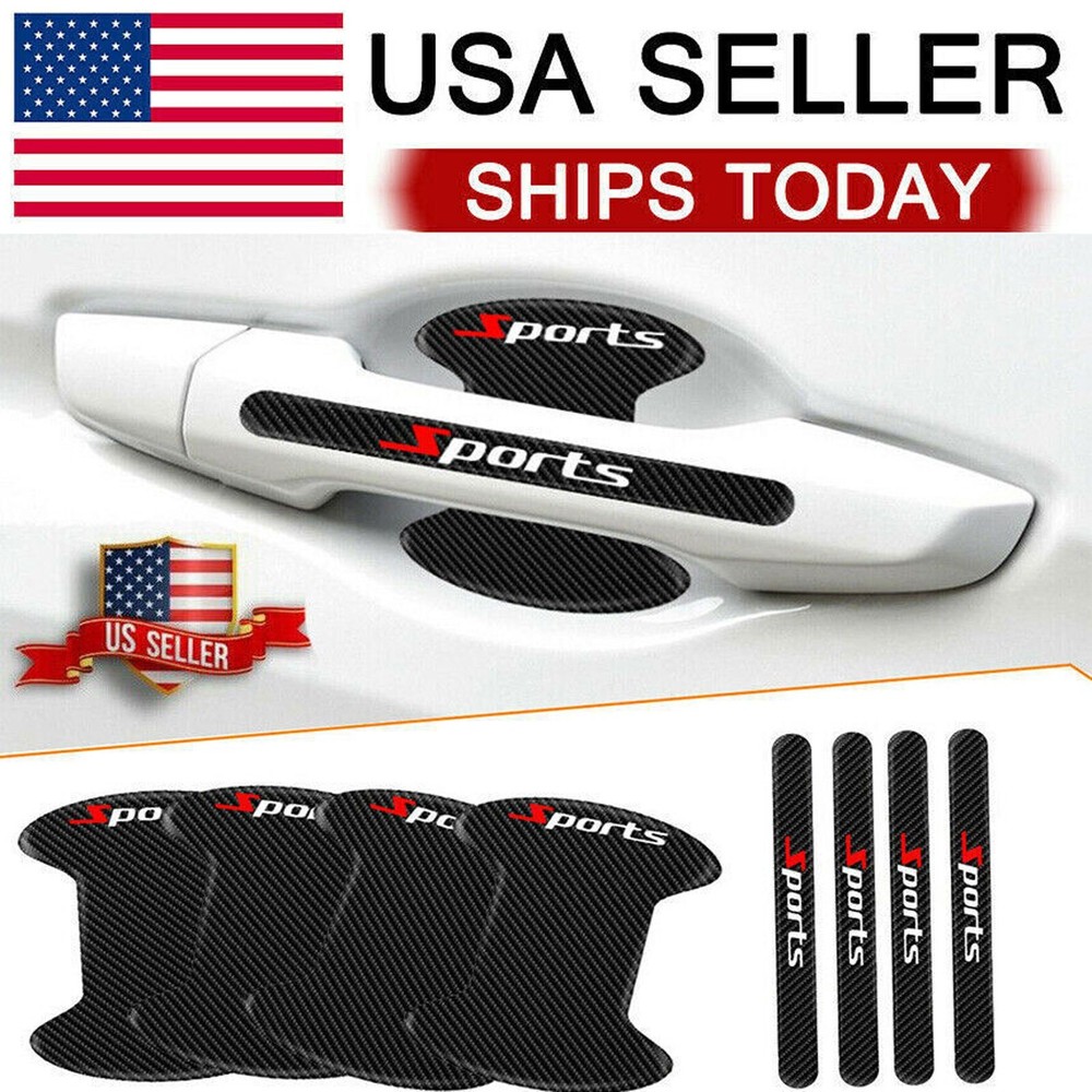 8PCS Car Door Handle Bowl Anti Scratch Sticker Protector Cover Accessories Trims