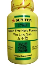 Sun Ten - Hoelen Five Herb Formula, 100 Capsules / Wu Ling San / 五苓散, 376B