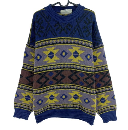 Cosby Vintage Rétro 90s Luc Moel Pull Bleu Pull Taille Ue 54 Cosby Vintage Rétro 90s Luc Moel Pull Bleu Pull Taille Ue 54