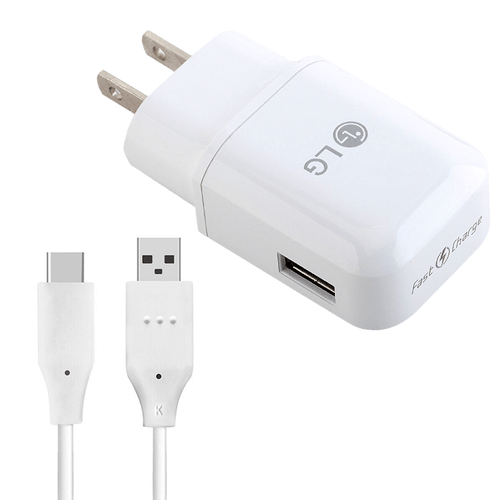 Oryginalna szybka ładowarka ścienna LG Rapid + kabel typu C do LG G5 G6 G7 G8 V30 V40 V50 - Zdjęcie 1 z 11