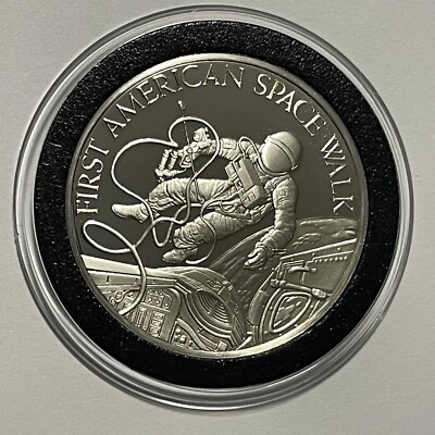 Gemini 4 First American Space Walk Proof Coin 24 Grams Sterling