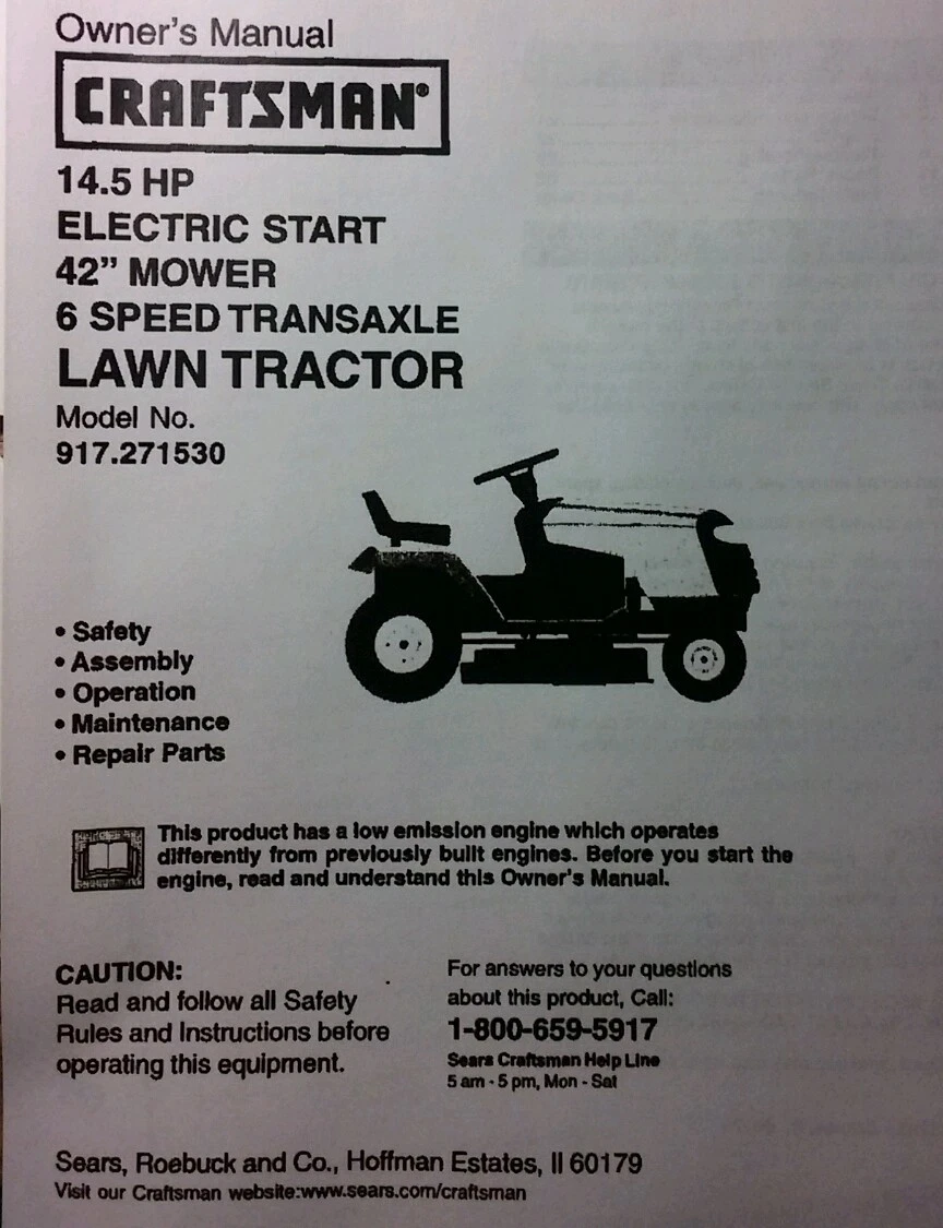 Craftsman 14.5 hp lawn on sale tractor parts