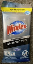 Windex Electronics Wipes, Pre-Moistened, Provides Streak-Free Shine, 25 Count