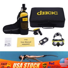 1L Reusable Mini Scuba Tank Kit Deepest 32.8ft Scuba Diving Gear 15-20 Minutes