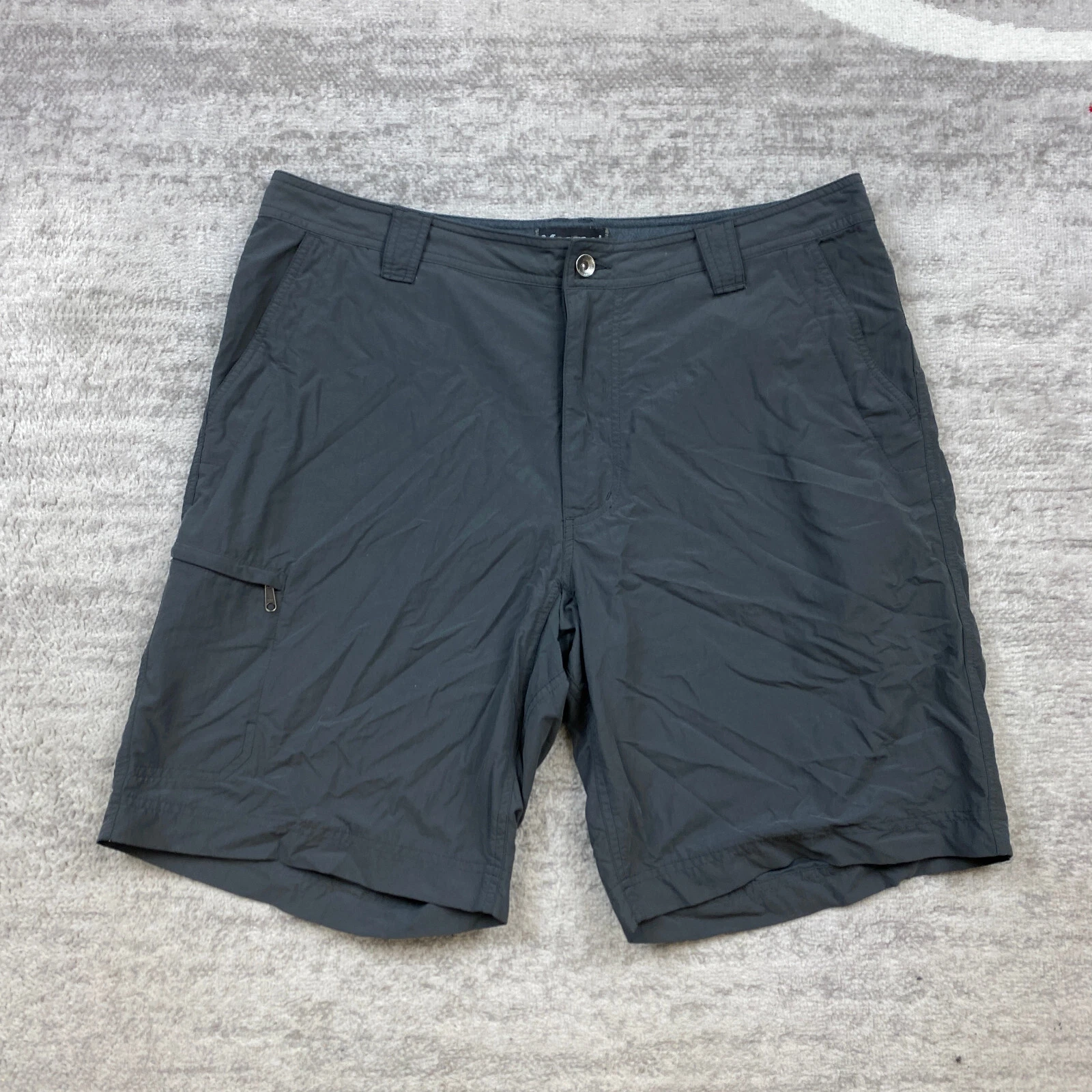 Marmot Chino Shorts Mens 36 Gray Nylon Preppy Outdoors Trail Trekker Casual Hike
