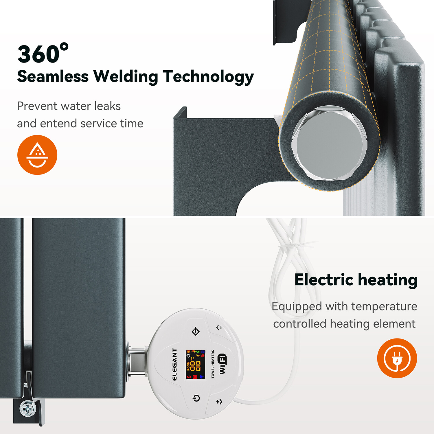 Electric Radiator Wall Switch ELEGANT Electric Radiator Wall Mounted With Wifi Control Timer Flat ...