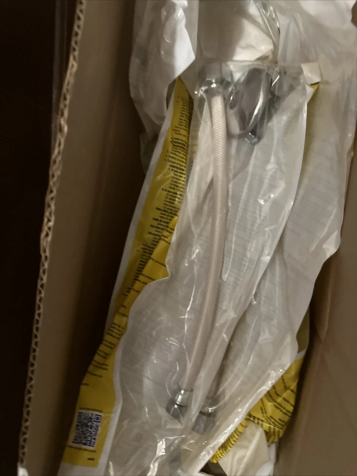 KIT DE INODORO 1/2 Nom Comp Ang Stop 3/8 OD Comp X 12” Elevador Vinilo Blanco (50 Para Caja) Foto 4 de 4