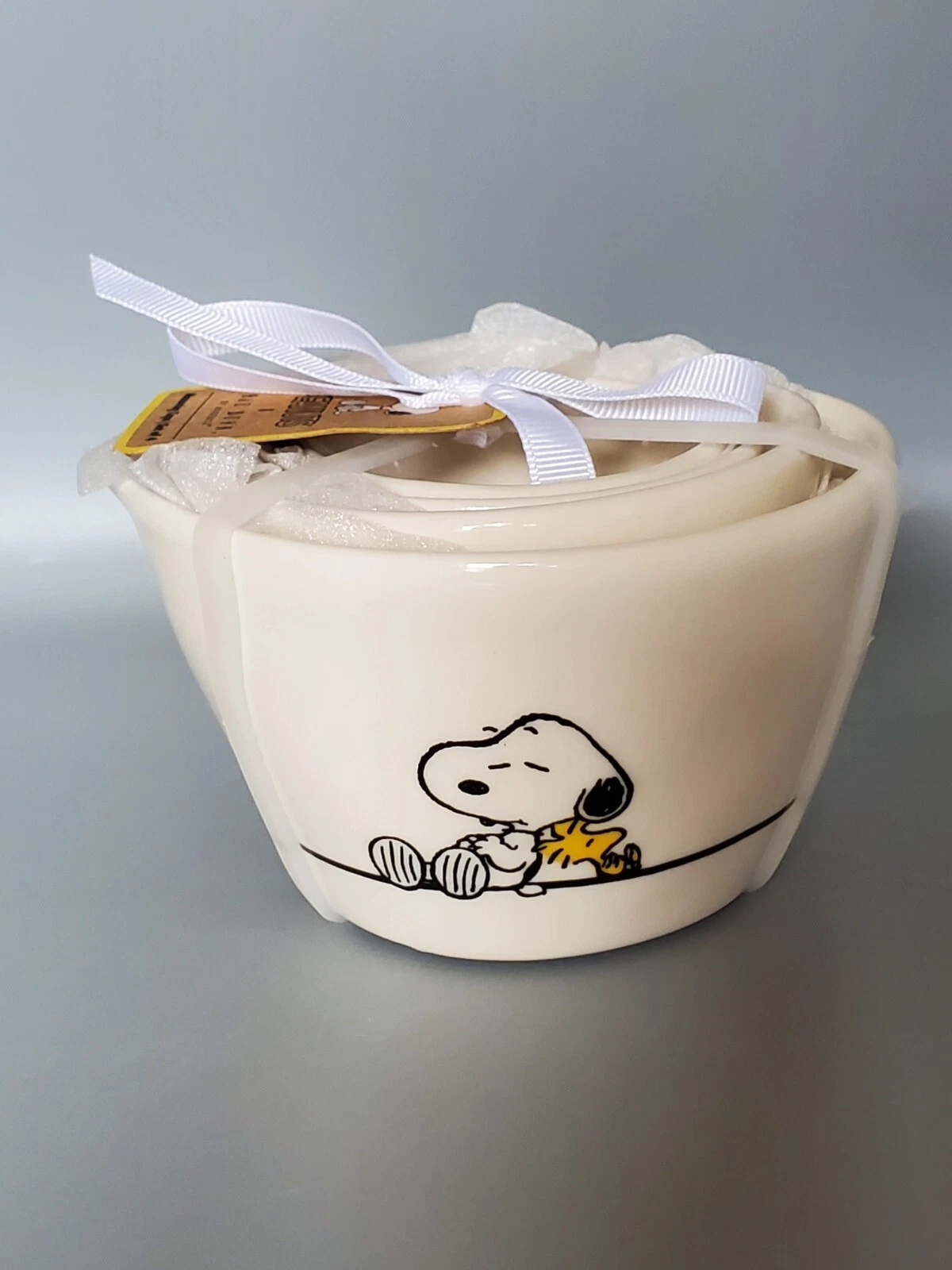 Peanuts Snoopy Woodstock Rae Dunn Ceramic Set of 4 Measuring Cups 2024 NWT