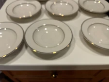 Homer Laughlin Saucers ONLY Gold Trim Vintage 5 7/8"D LOT OF 6