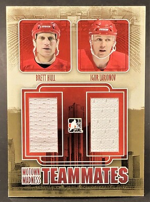 2012-13 ITG Motown Madness Teammates Jerseys TM-03 Brett Hull Igor Larionov /110